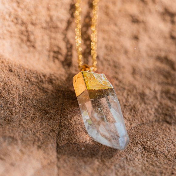 AYANA Clear Quartz Pendant Necklace for Women: A Handmade, Ethically Sourced - Picture 9 of 10